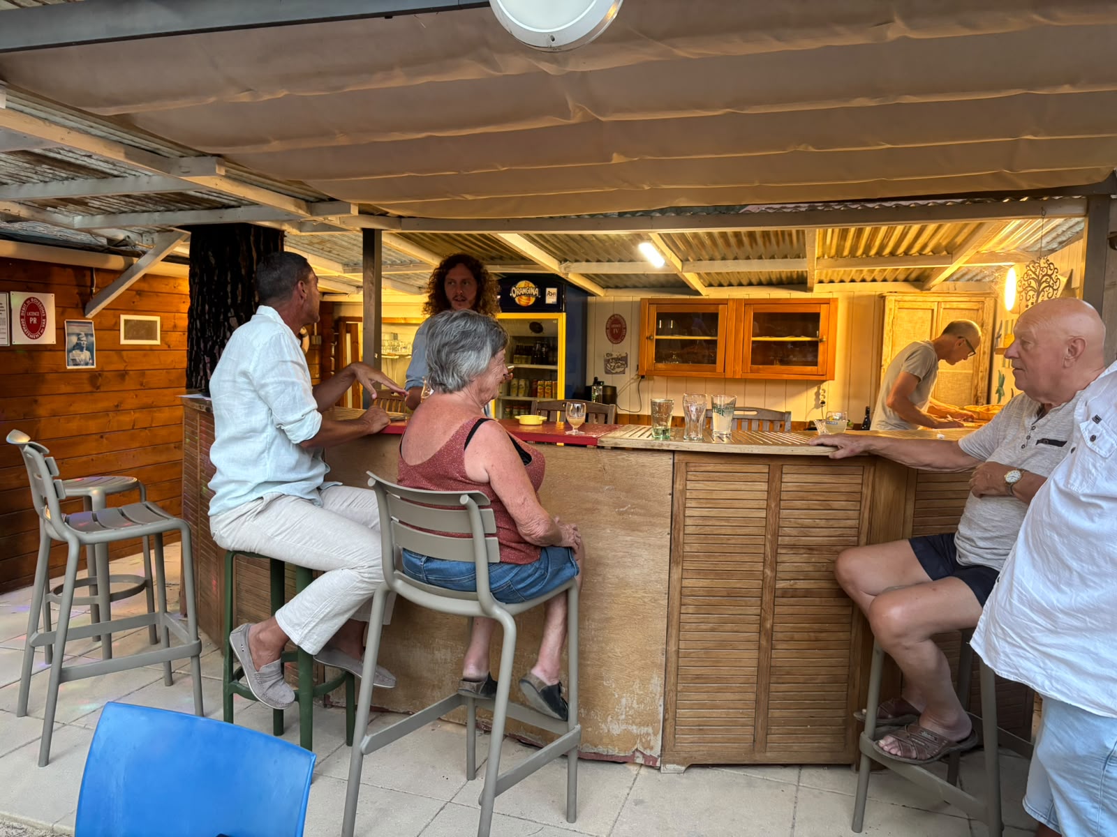 Comptoir du Bar du Camping de Castillon